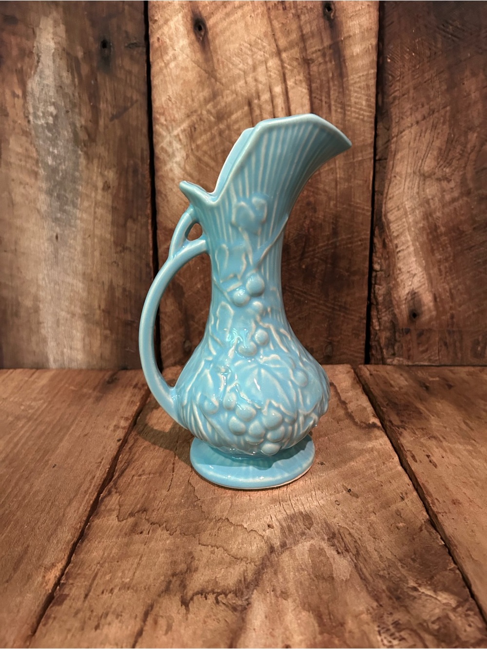 Turquoise McCoy Ceramic Pitcher Vase
